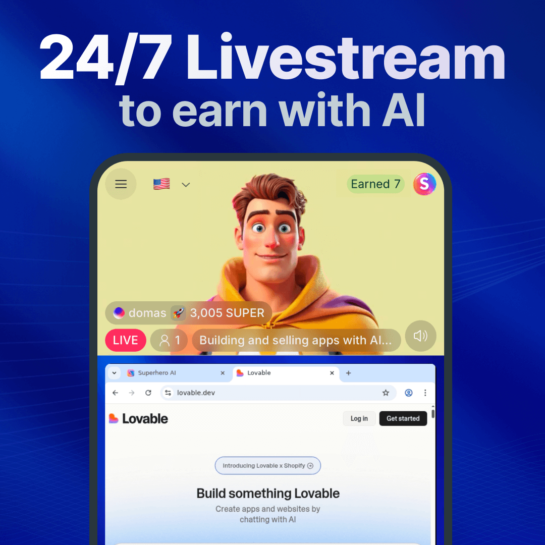 Superstream: 24/7 Livestream - Best strategies to earn cash with AI
